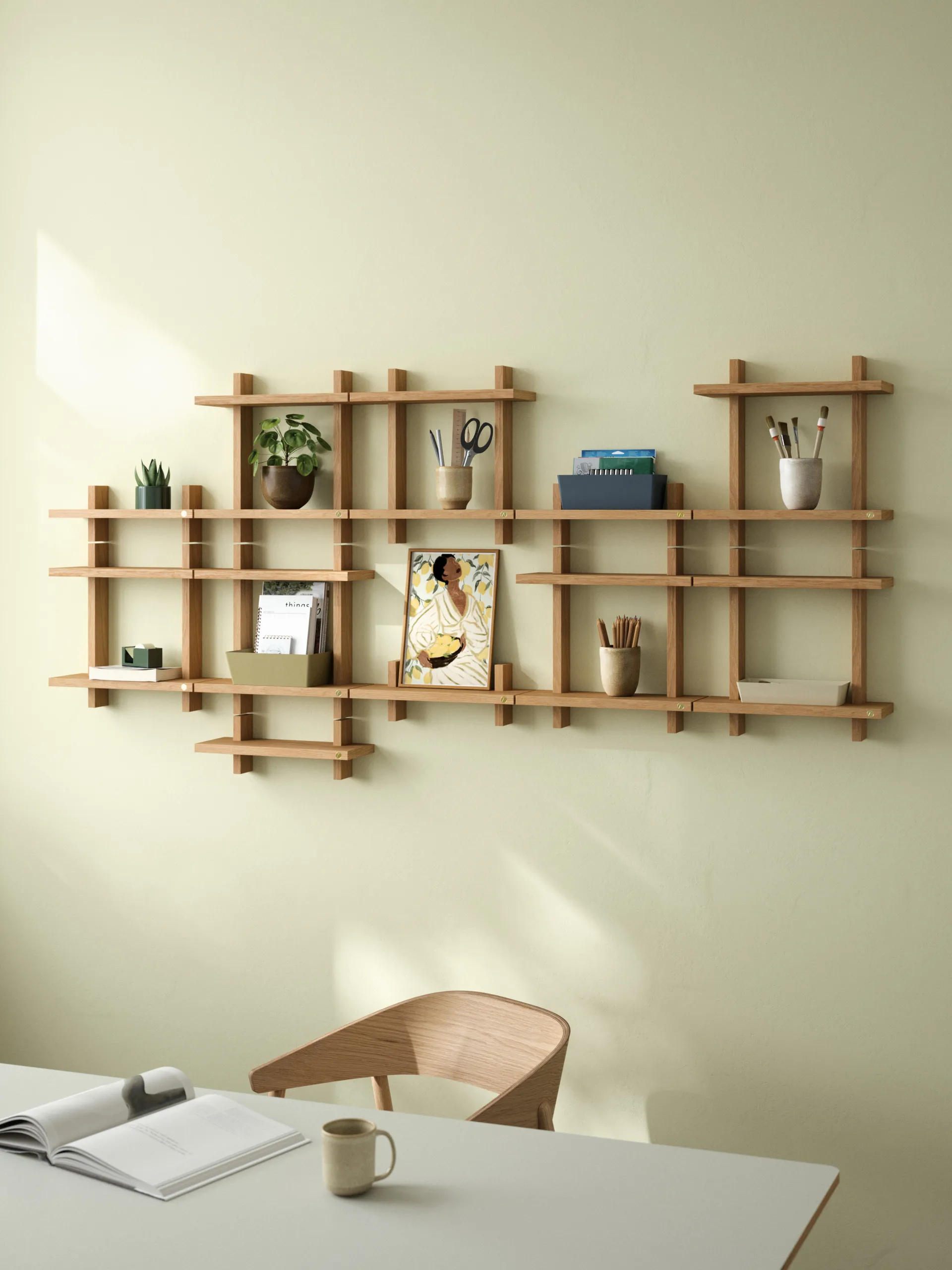 Treat væghylde single, Oiled Natural Oak, 34×12×11,2 cm Andersen Furniture