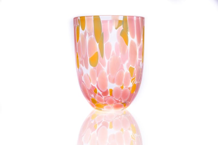 Big Confetti drikkeglas 25 cl - Lyserød- gul - Anna Von Lipa
