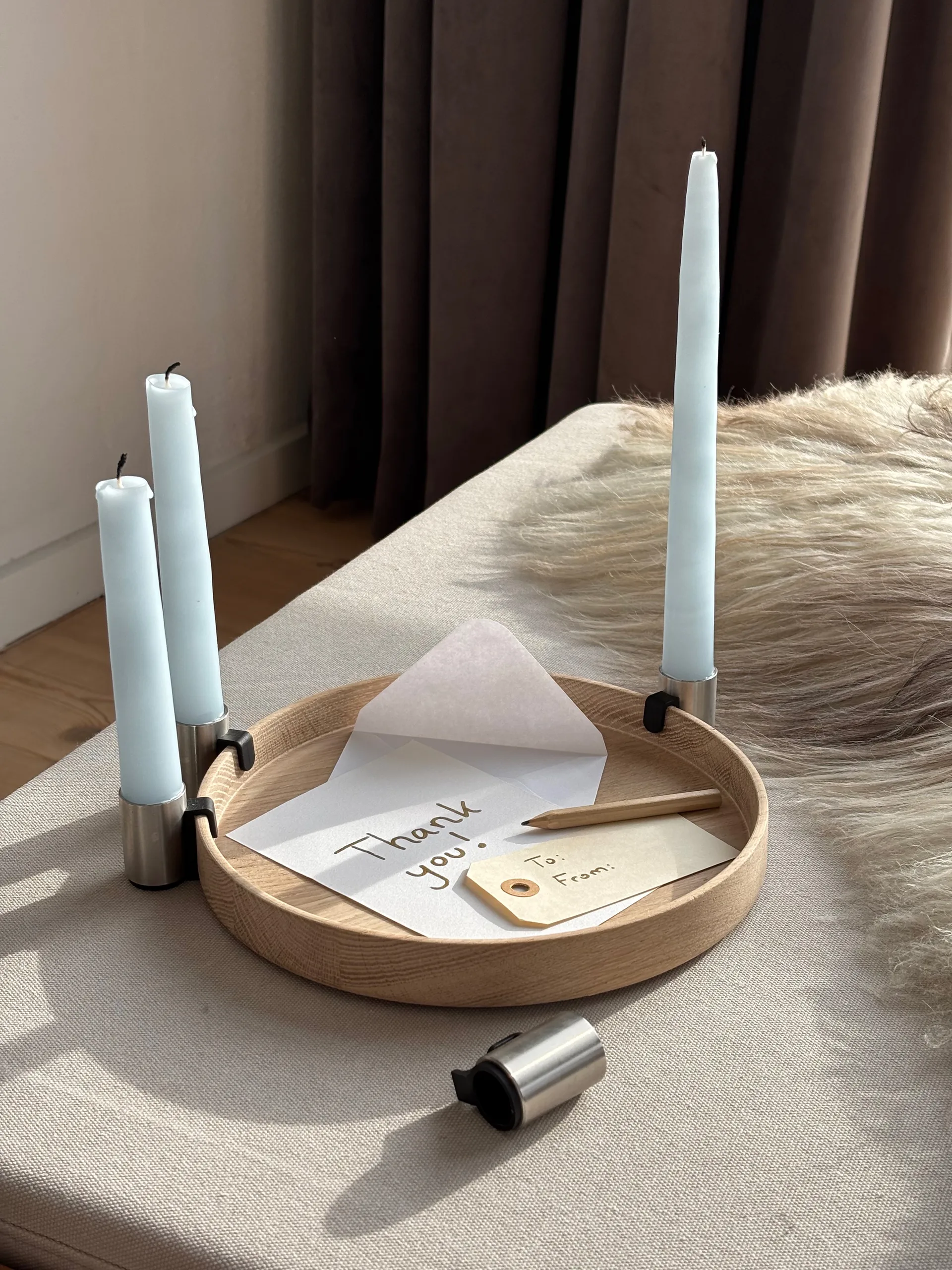 Luna adventsstage Ø27 cm, Eg-stål Applicata