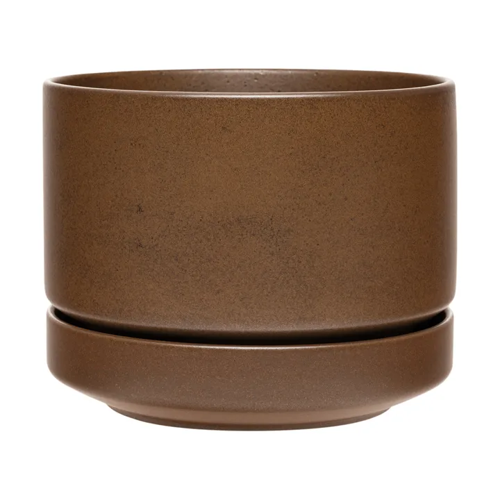 Arabia SN urtepotte - Mat brun, 19 cm - Arabia