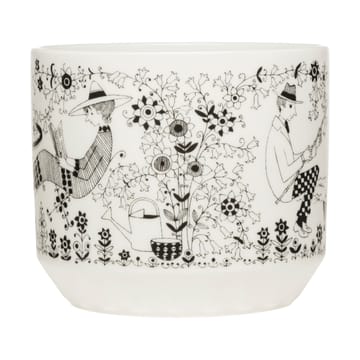 Emilia krukke Ø14 cm - Sort-hvid - Arabia
