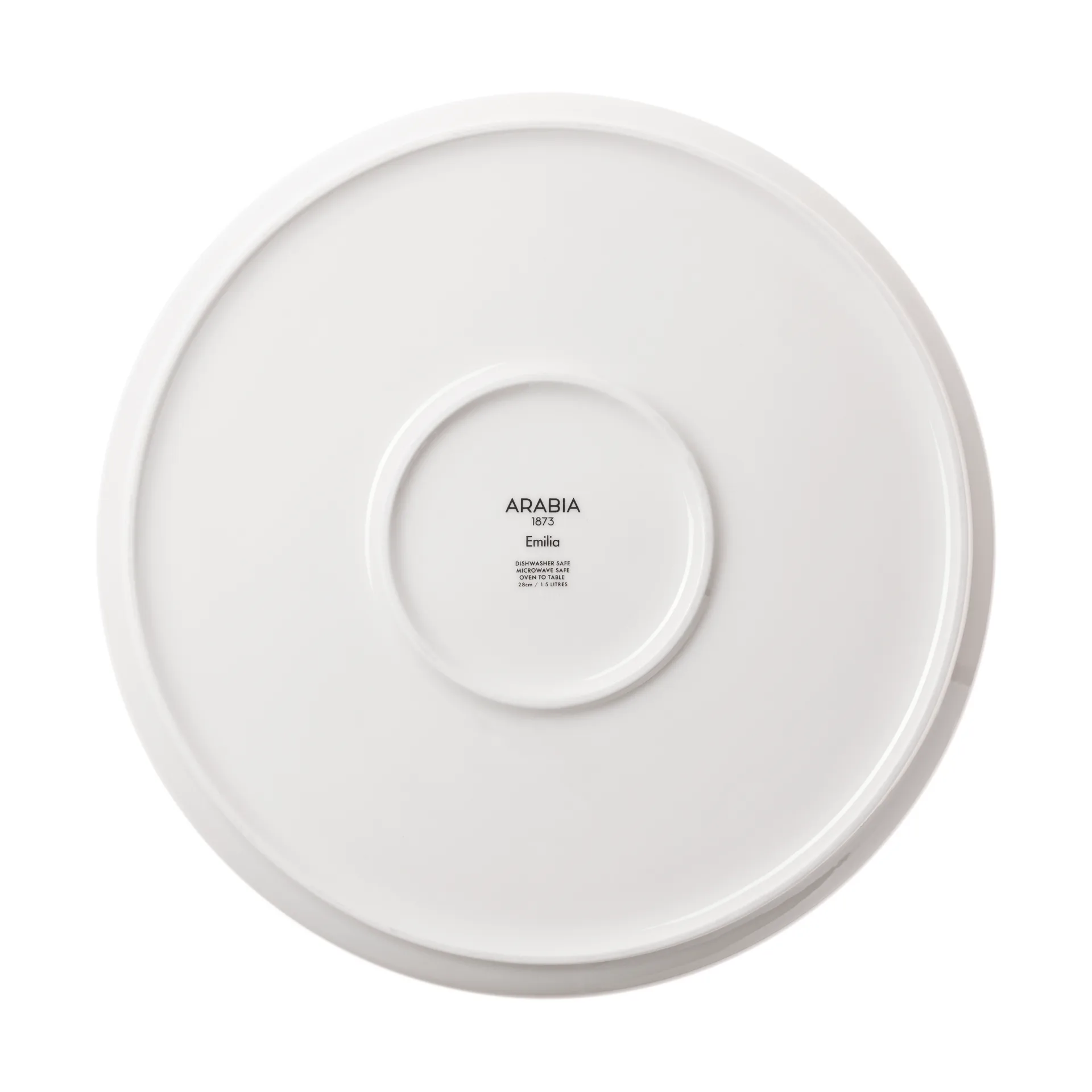 Emilia tærteform Ø28 cm, Sort-hvid Arabia