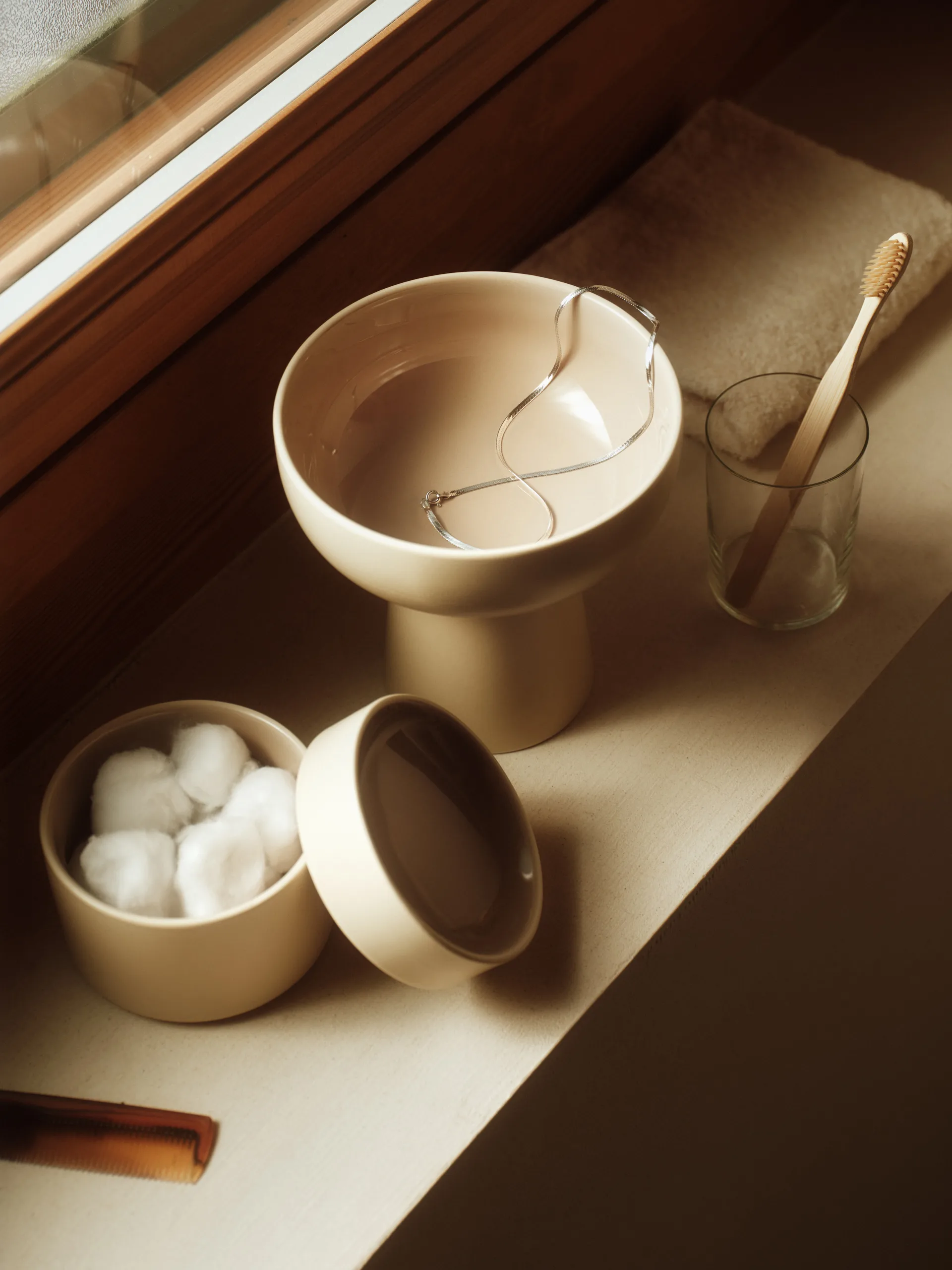 Kirnu dekorativ dåse Ø11x10 cm, Beige Arabia