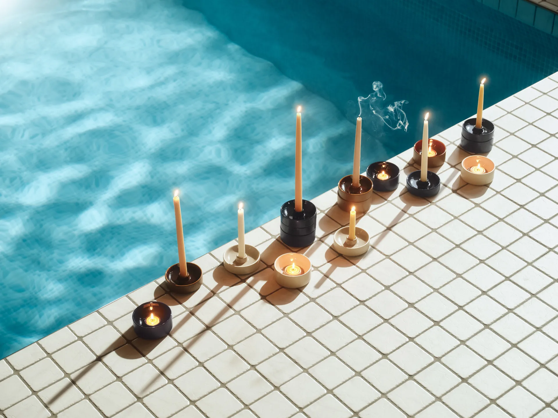 Kirnu fyrfadsstage Ø11x5 cm, Beige Arabia