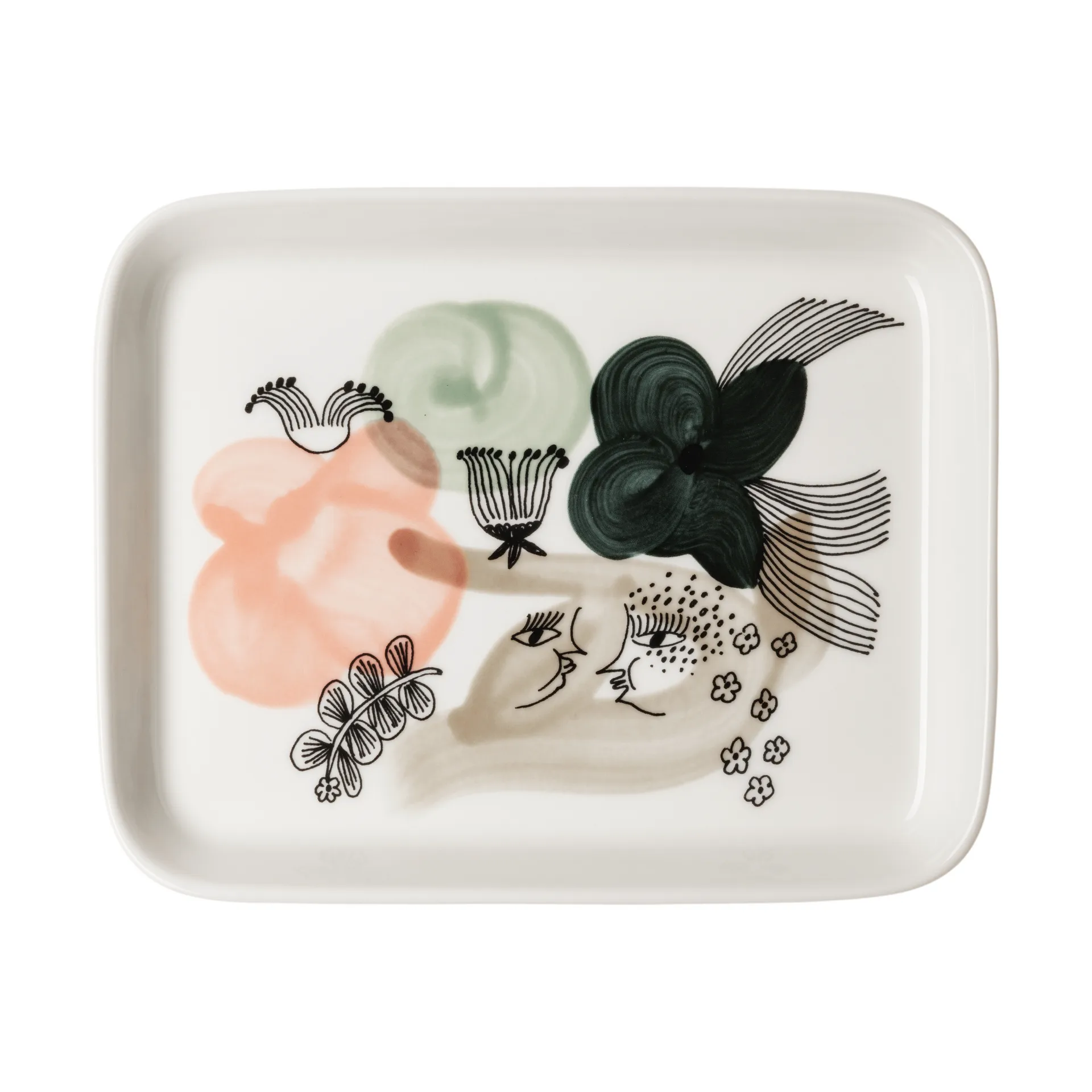 Kukkamaa tallerken 15x19 cm, Grøn Arabia