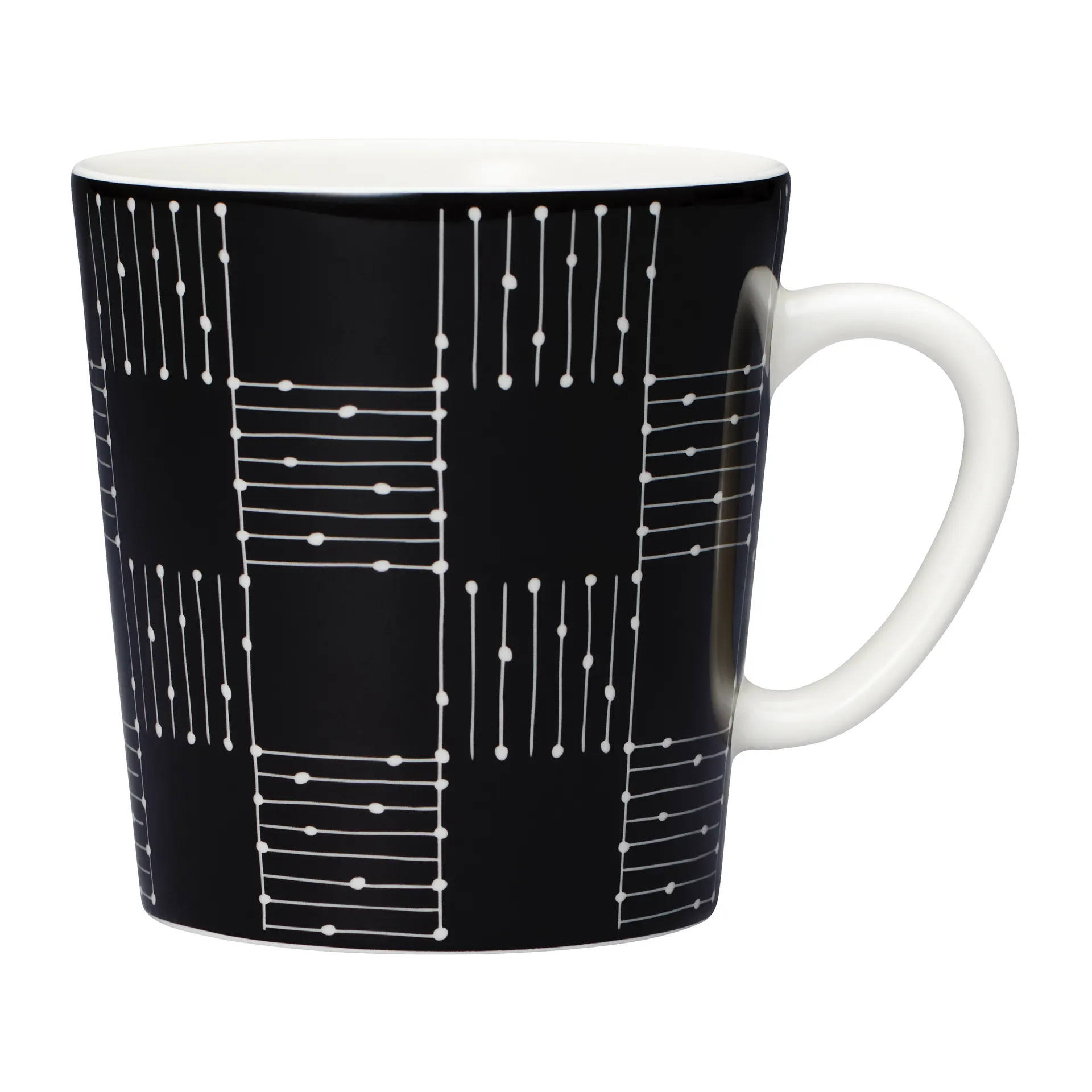 Mainio Sarastus Ruudukko krus 30 cl, Sort/Hvid Arabia