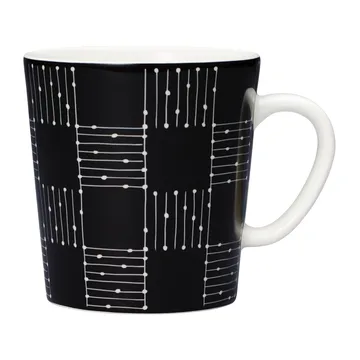 Mainio Sarastus Ruudukko krus 30 cl - Sort/Hvid - Arabia