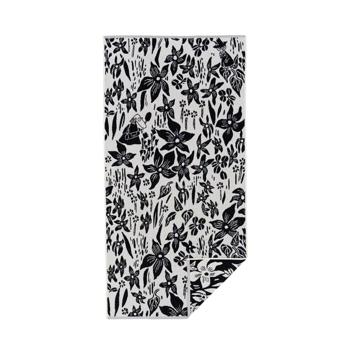 Mumi badehåndklæde 70x140 cm - Lilja sort/hvid - Arabia