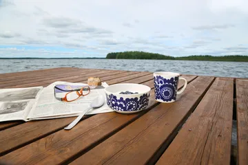 Pastoraali & Esteri Arabia mix sæt krus 2 dele - Blå - Arabia