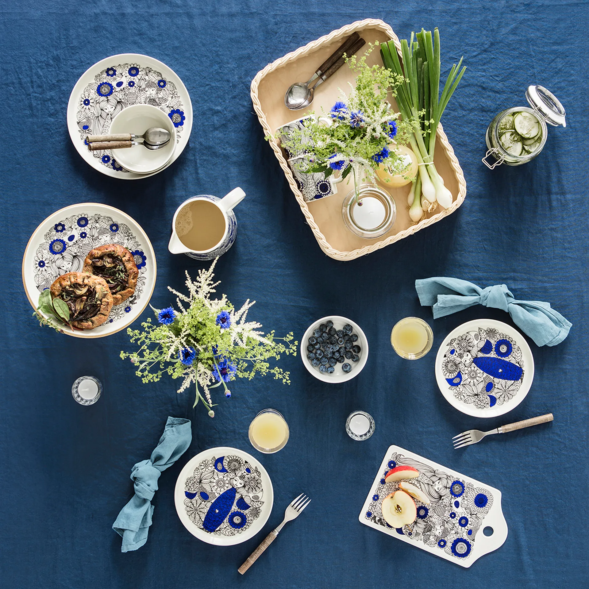 Pastoraali tallerken Ø24 cm, Blå Arabia
