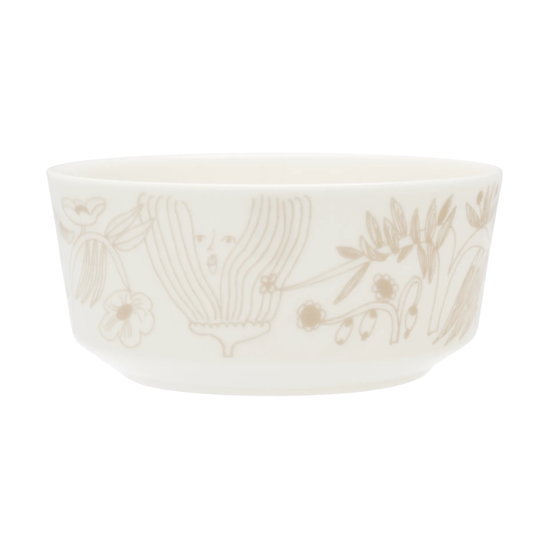 Puutarhurit skål Ø13 cm, Beige Arabia