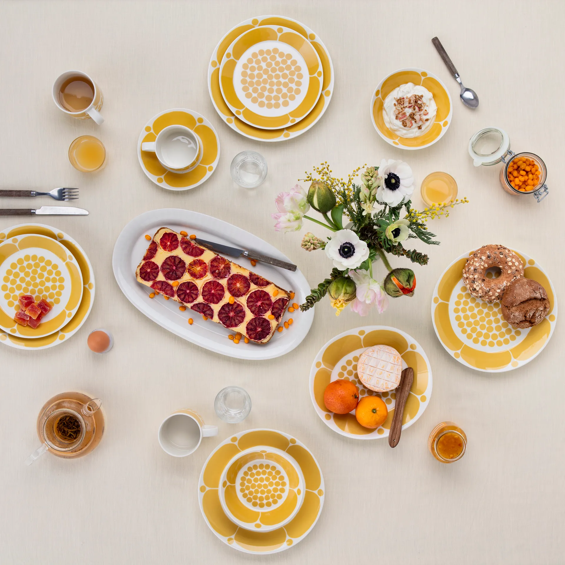 Sunnuntai dyb tallerken Ø17 cm, Gul Arabia