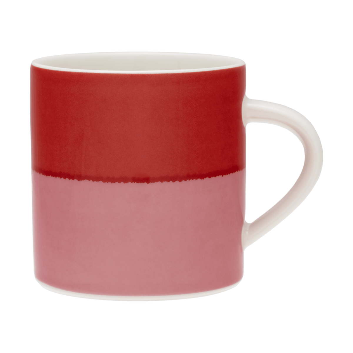Arabia Vuokko krus 35 cl 2-farvet lyserrød-rød | Skandinavisk Design | Kaffekopper | Gul