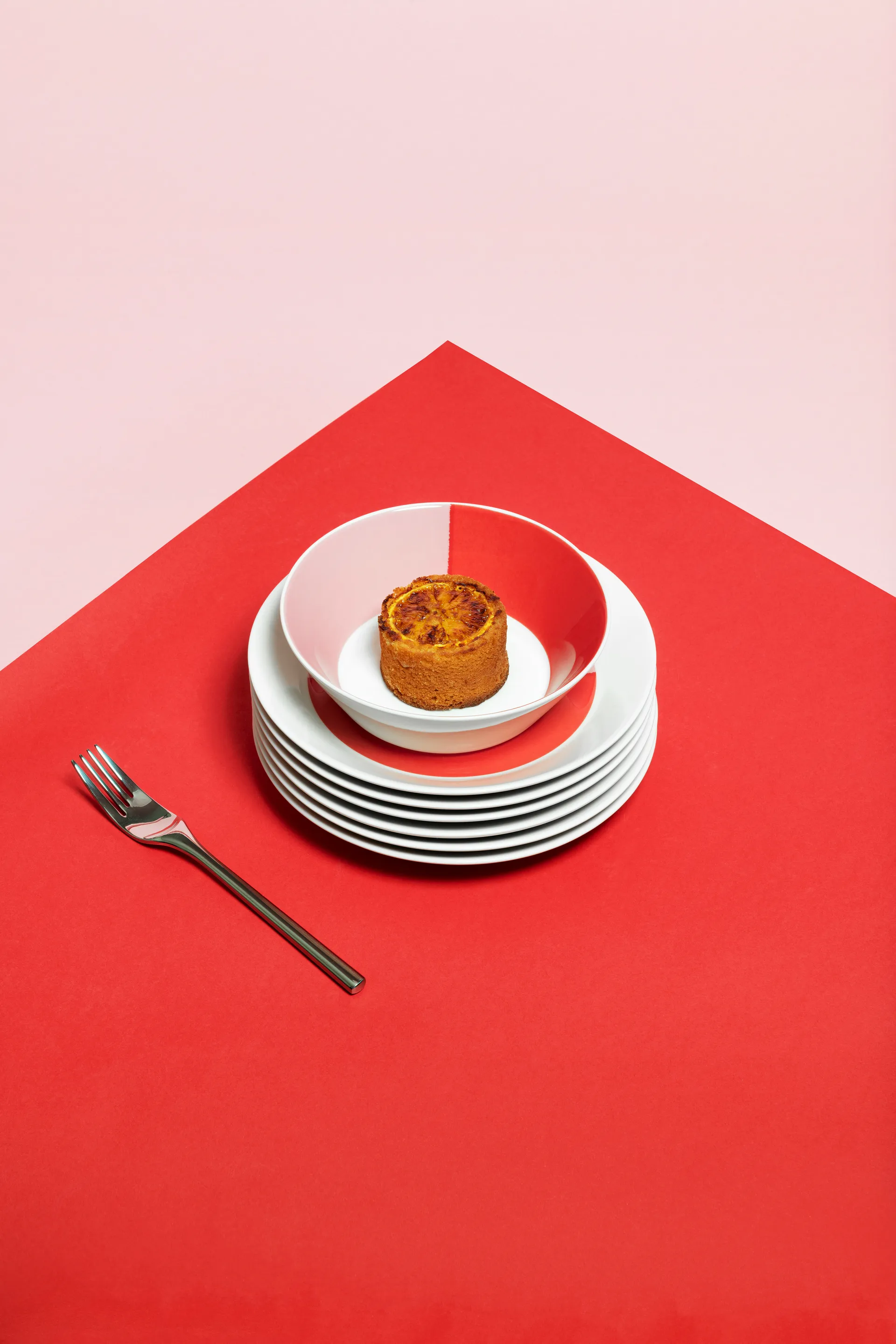 Vuokko skål Ø17 cm, 2-farvet rosa-rød Arabia