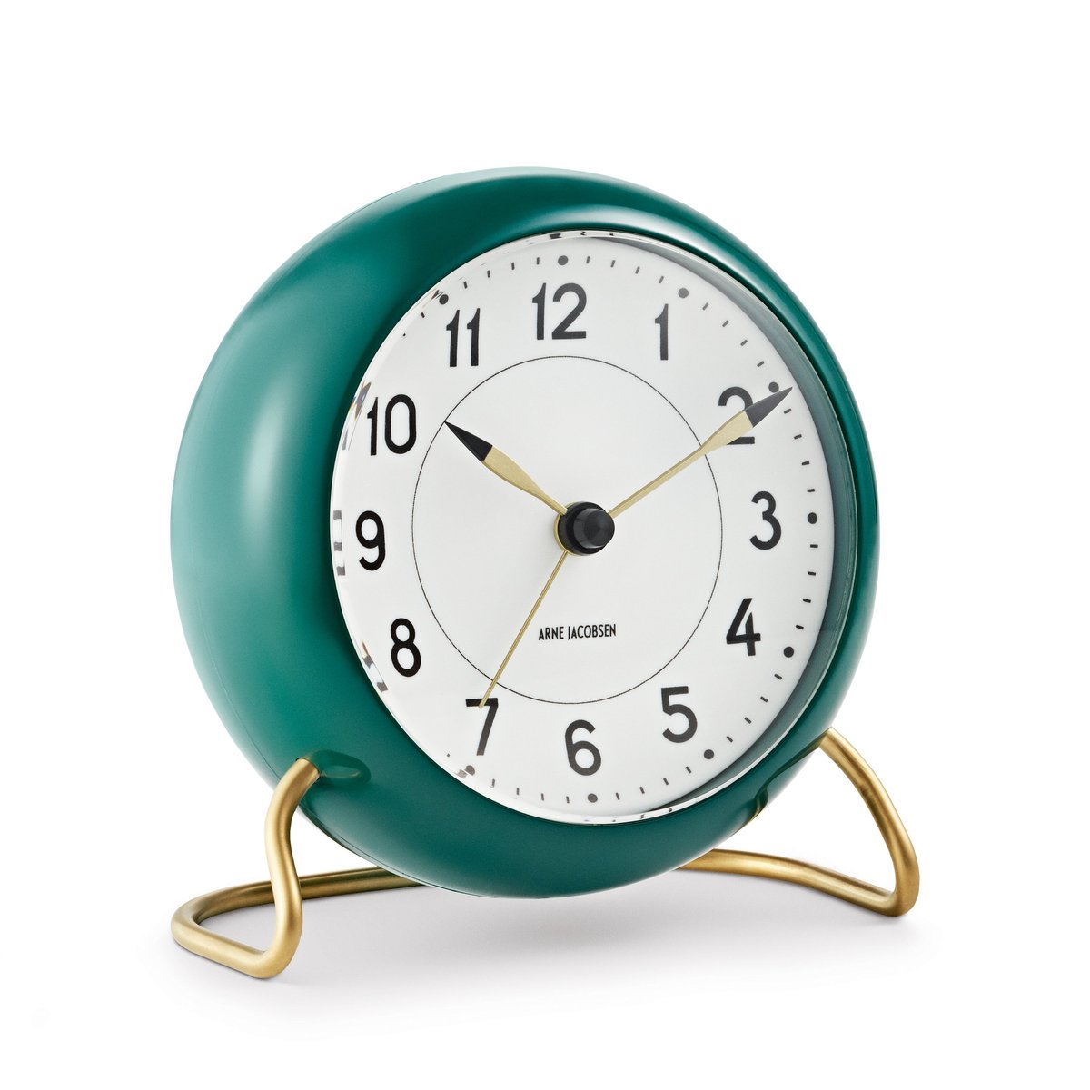 Arne Jacobsen Clocks AJ Station bord ur grøn grøn (5709513436775)