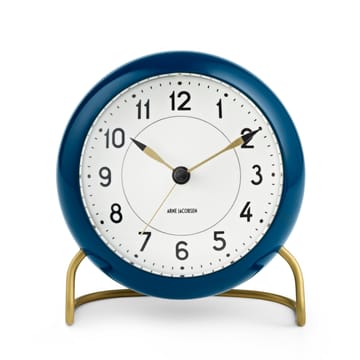 AJ Station bordur petrolblå - petrolblå - Arne Jacobsen Clocks