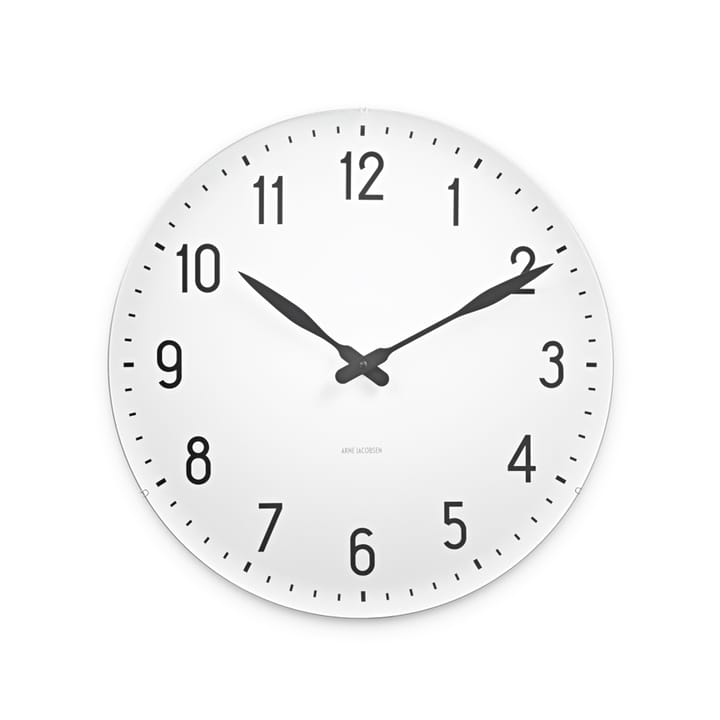 AJ Station vægur - hvid, Ø48 cm - Arne Jacobsen Clocks