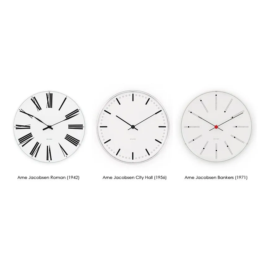 Arne Jacobsen Bankers ur, Ø 290 mm Arne Jacobsen Clocks