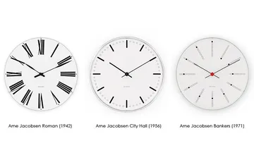 Arne Jacobsen City Hall ur - Hvid, Ø29 cm - Arne Jacobsen Clocks