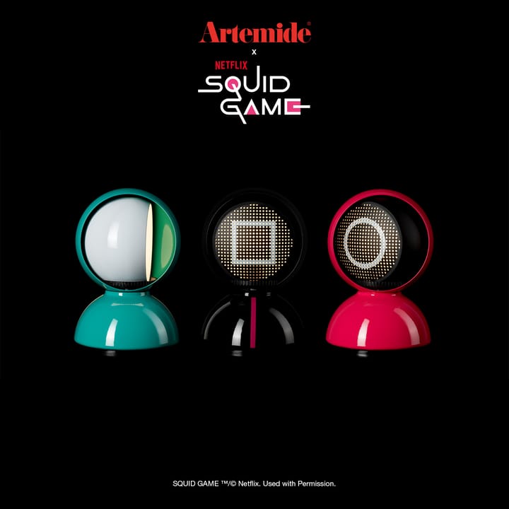 Eclisse x Squid Game bordlampe Special Edition, Guard pink Artemide