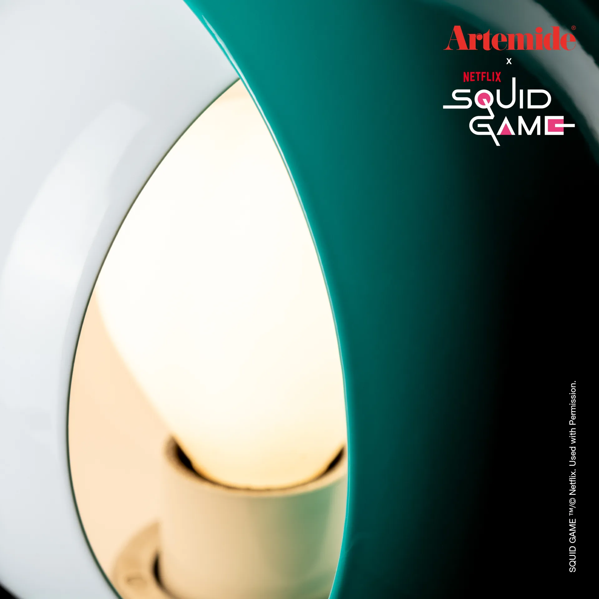 Eclisse x Squid Game bordlampe Special Edition, Player Artemide