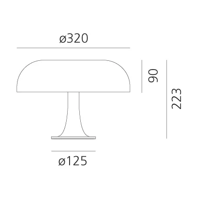 Nessino bordlampe, Ruby red Artemide