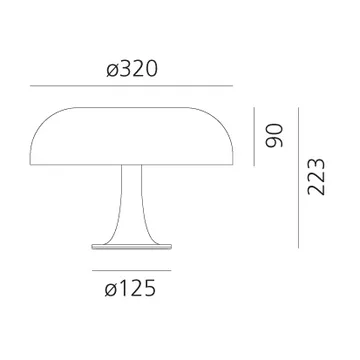 Nessino bordlampe - Ruby red - Artemide