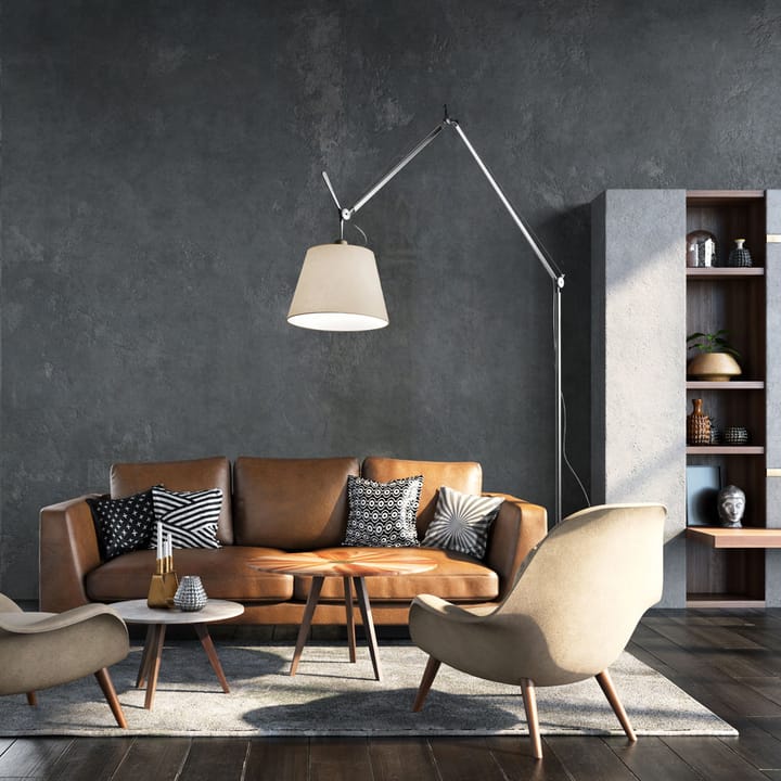 Tolomeo Mega gulvlampe, sort-sort, Ø42 cm Artemide