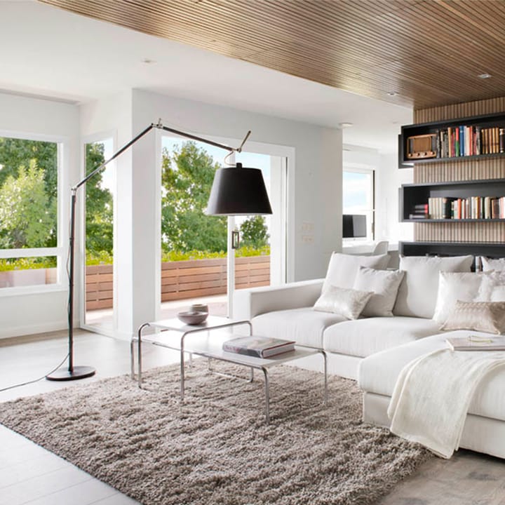 Tolomeo Mega gulvlampe, sort-sort, Ø42 cm Artemide