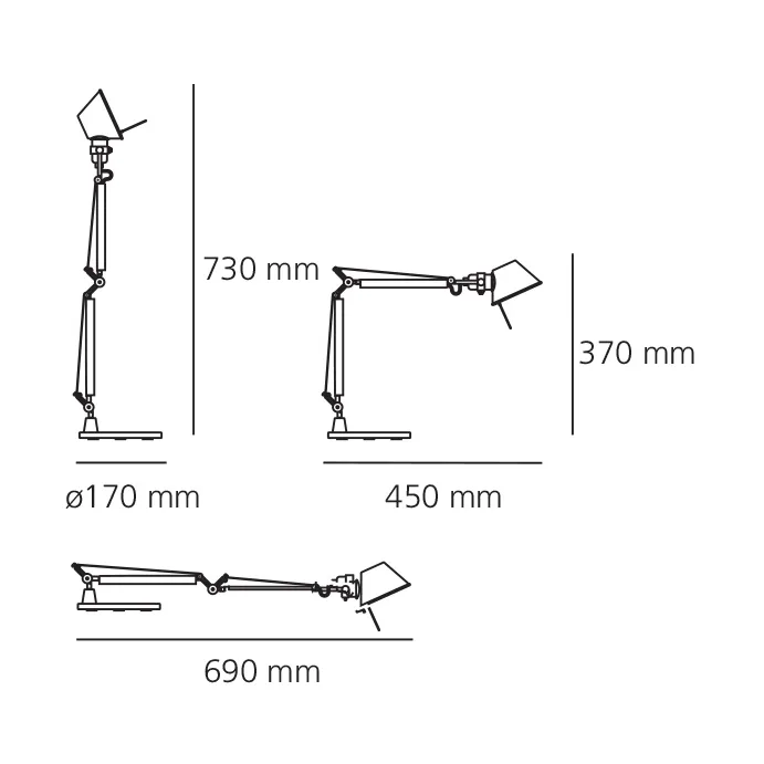 Tolomeo micro bordlampe, Ruby red Artemide