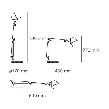 Tolomeo micro bordlampe - Ruby red - Artemide