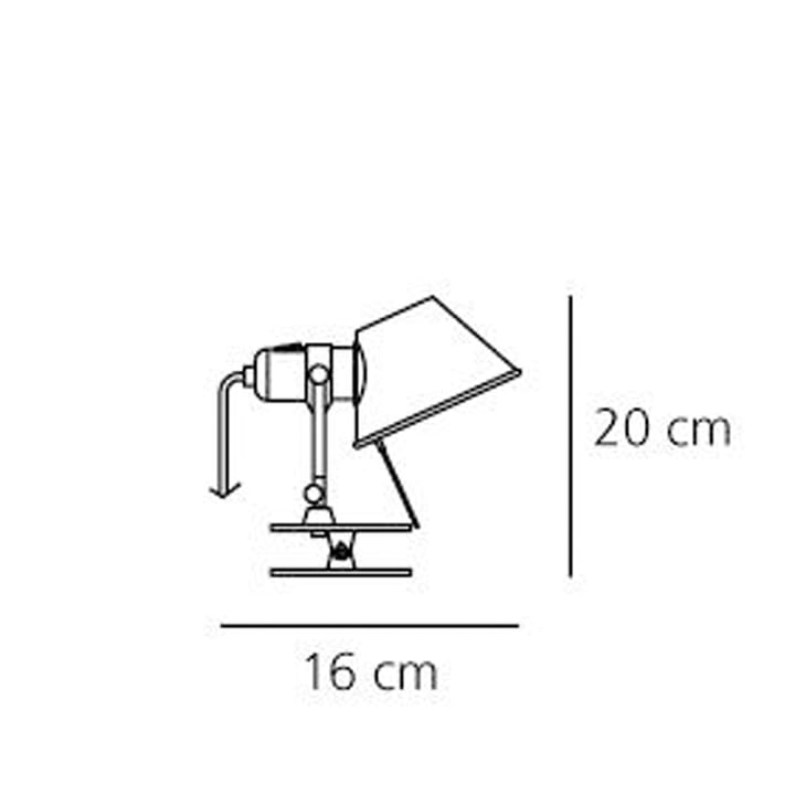 Tolomeo pinza micro væglampe LED, aluminium, LED Artemide