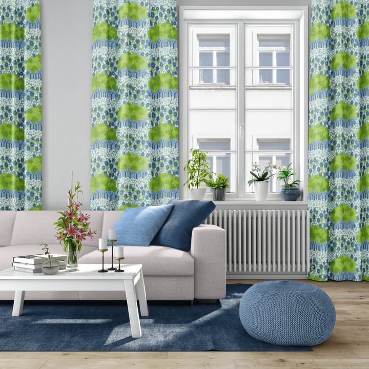 Allé stof, Grøn/Blå Arvidssons Textil