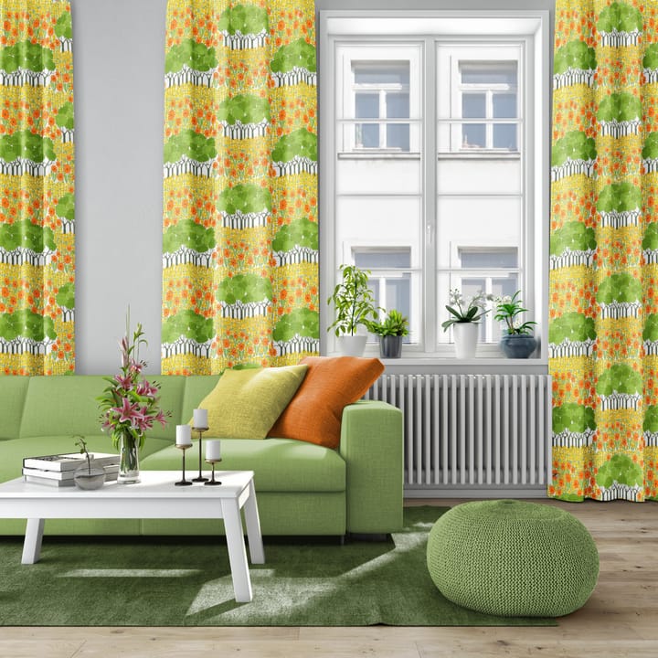 Allé stof, Gul/Grøn Arvidssons Textil