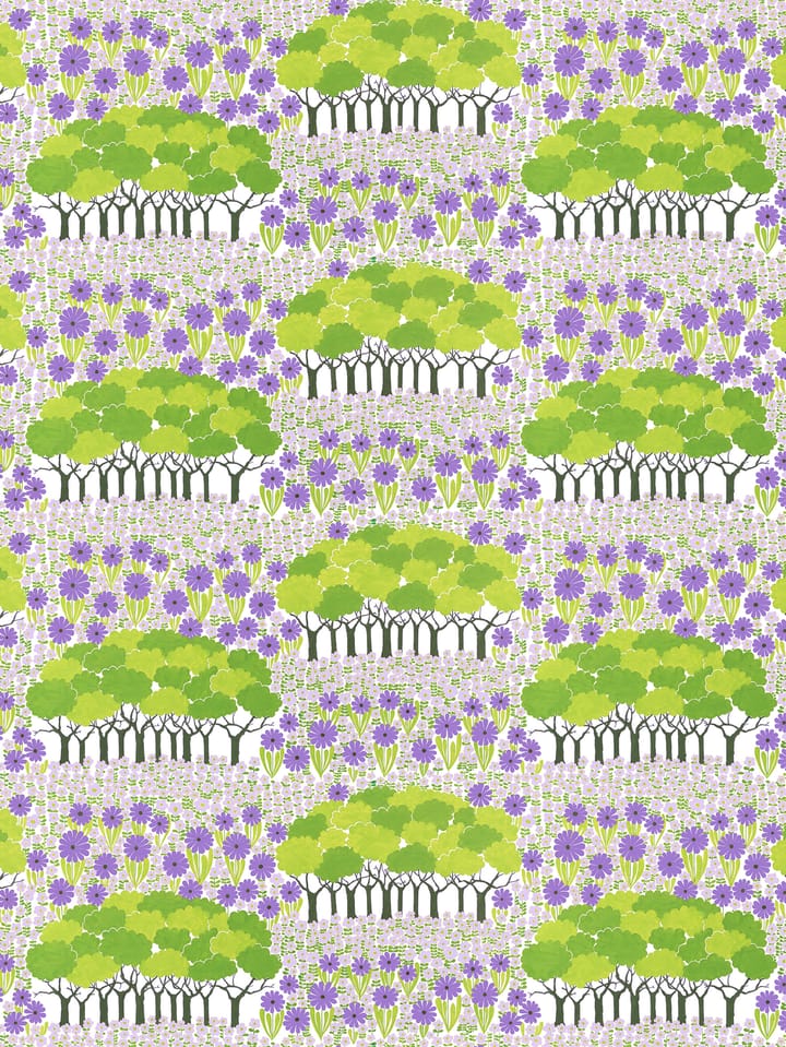 Allé voksdug - Grøn/Lilla - Arvidssons Textil