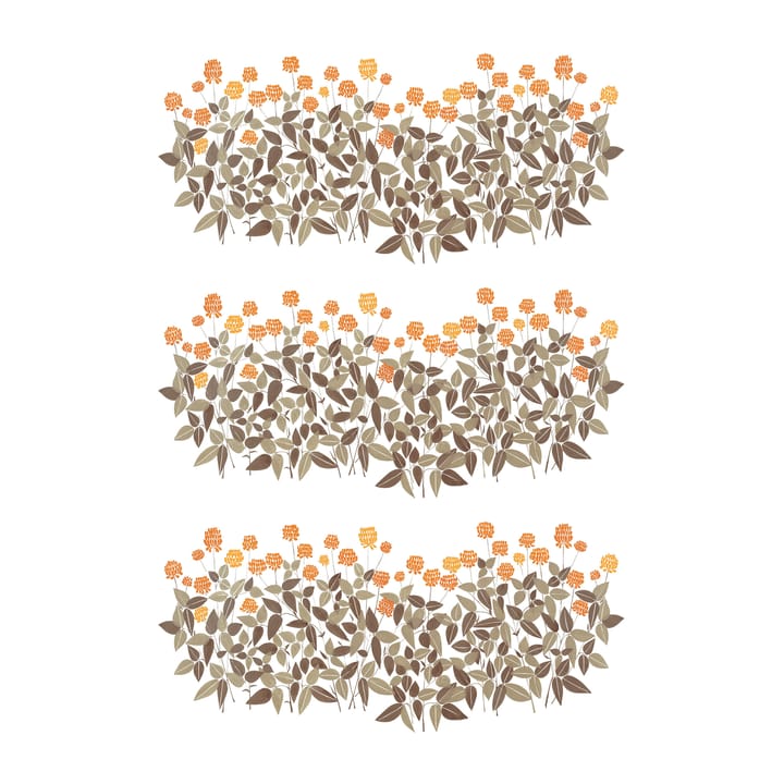 Ängsmark stof - Grøn/Orange - Arvidssons Textil