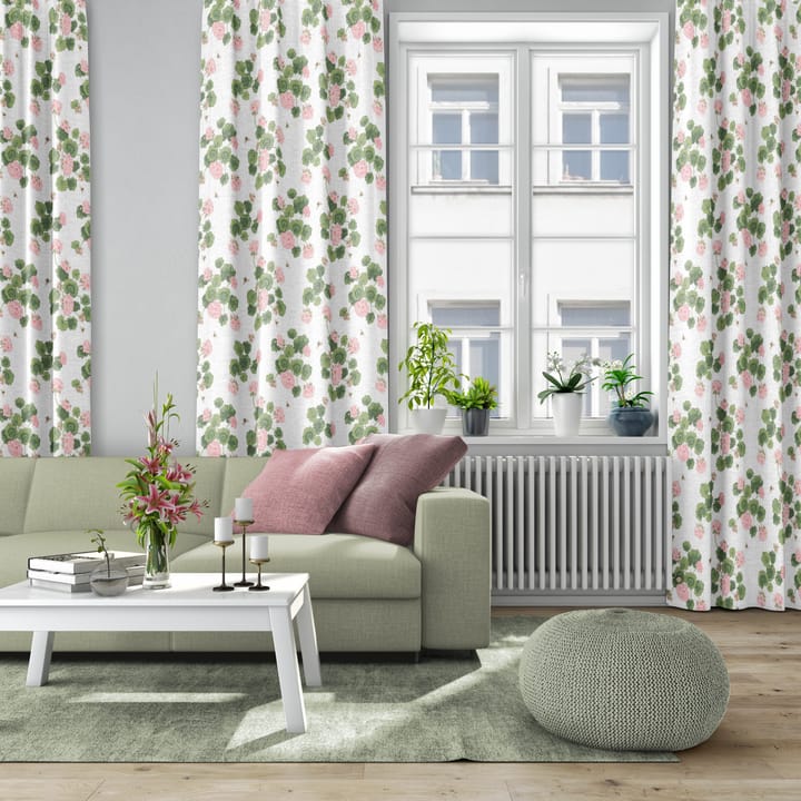 Astrid stof, Lyserød/Grøn Arvidssons Textil