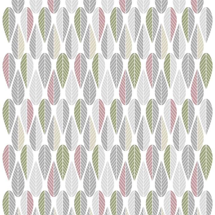 Blader tekstil - rosa-grå-grøn - Arvidssons Textil