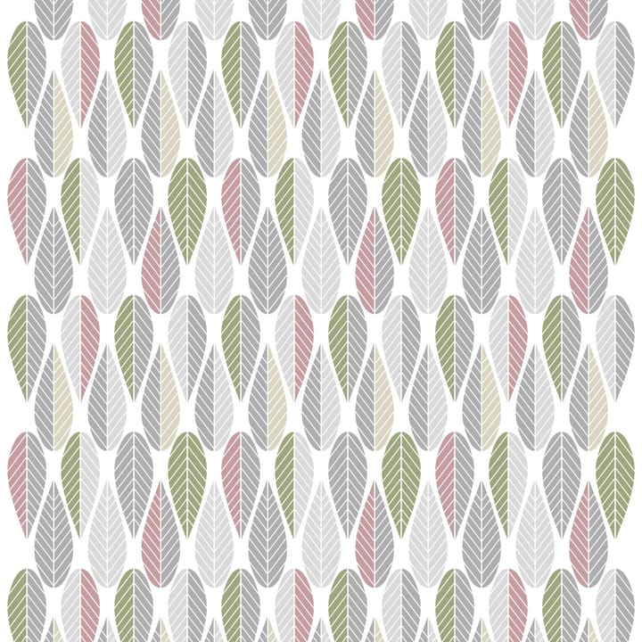 Blader tekstil, rosa-grå-grøn Arvidssons Textil