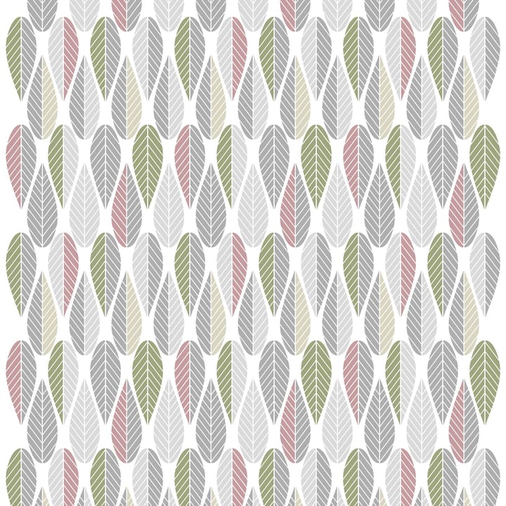 Blader tekstil - rosa-grå-grøn - Arvidssons Textil