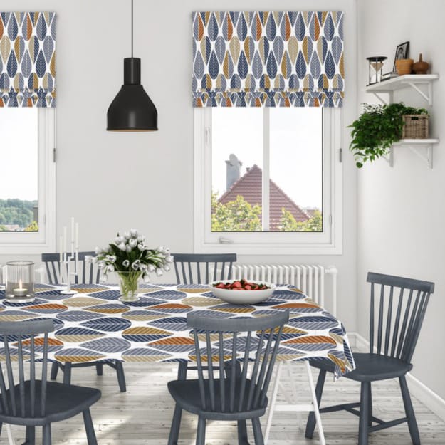 Blader voksdug, Blå Arvidssons Textil