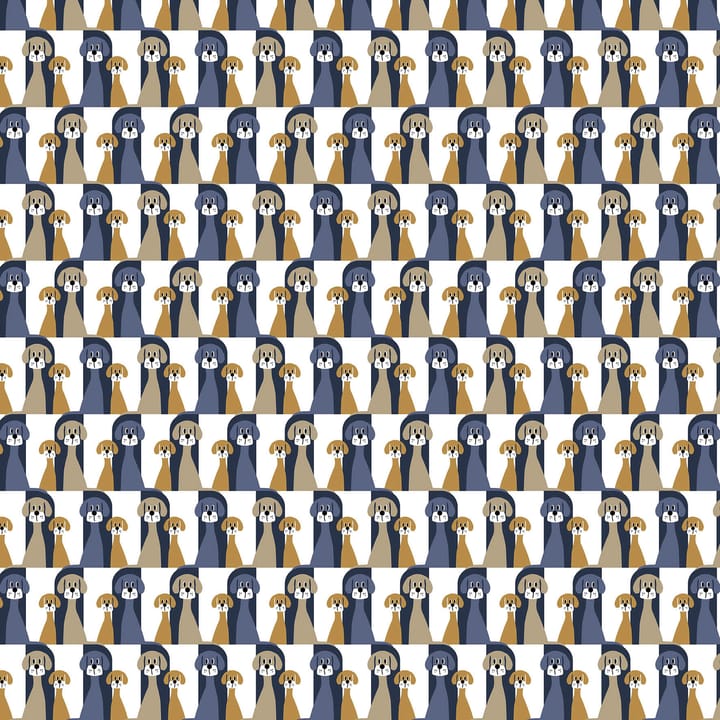 Buster stof - Blå/Beige - Arvidssons Textil