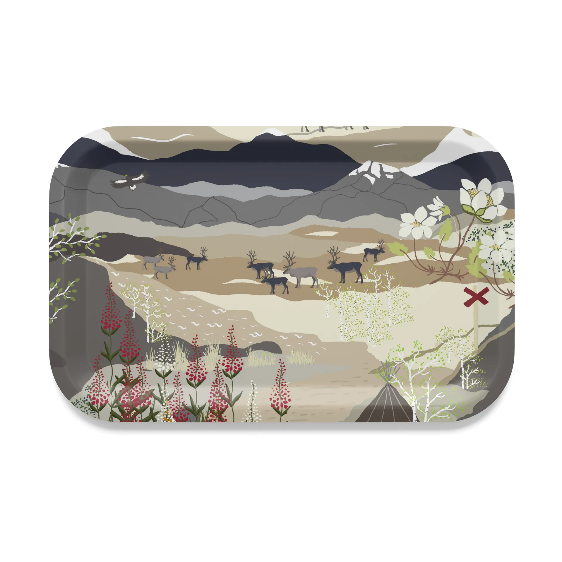 Fjällvandring bakke 21x33 cm, Beige Arvidssons Textil