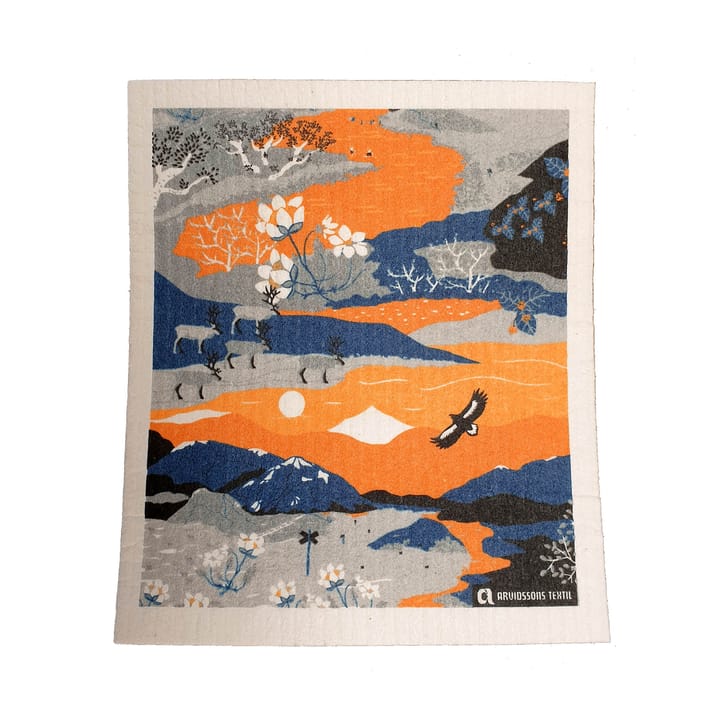 Fjällvandring karklud - Orange - Arvidssons Textil