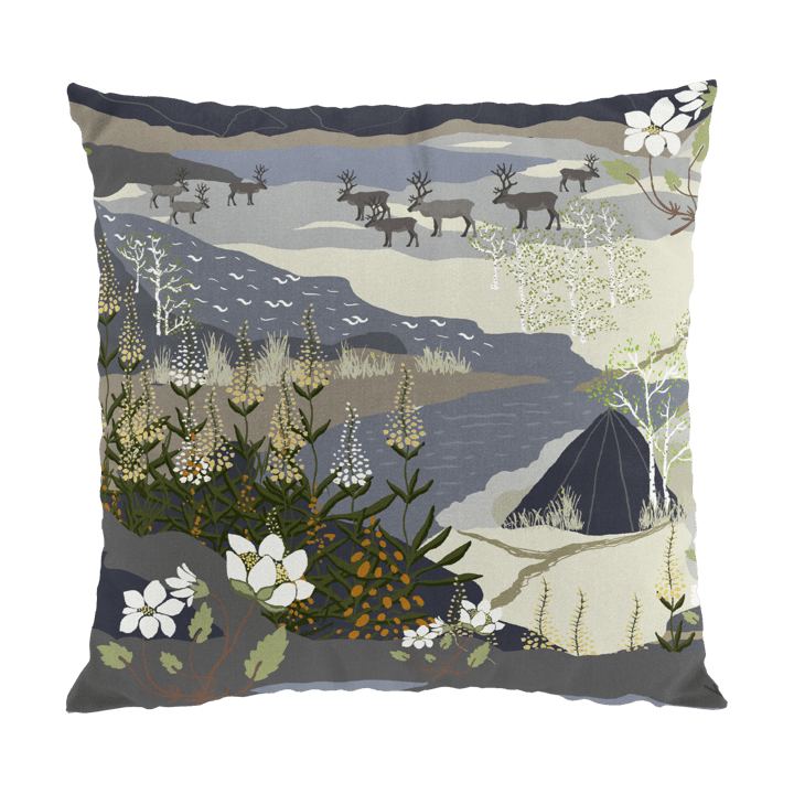 Fjällvandring pudebetræk 47x47 cm - Blå - Arvidssons Textil