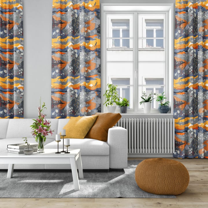 Fjällvandring stof, Orange Arvidssons Textil