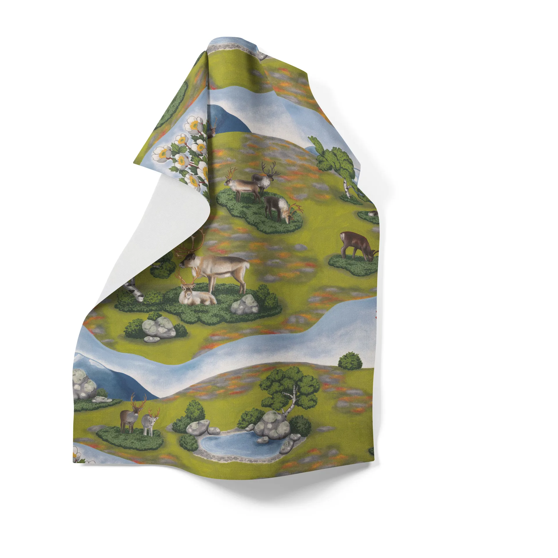 Fjällvandring viskestykke 65x85 cm, Grøn Arvidssons Textil