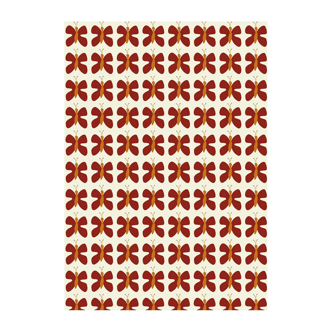 Fjäril Mini voksdug, Rød Arvidssons Textil