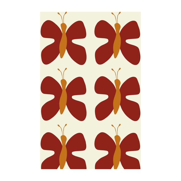 Fjäril voksdug - Rød - Arvidssons Textil
