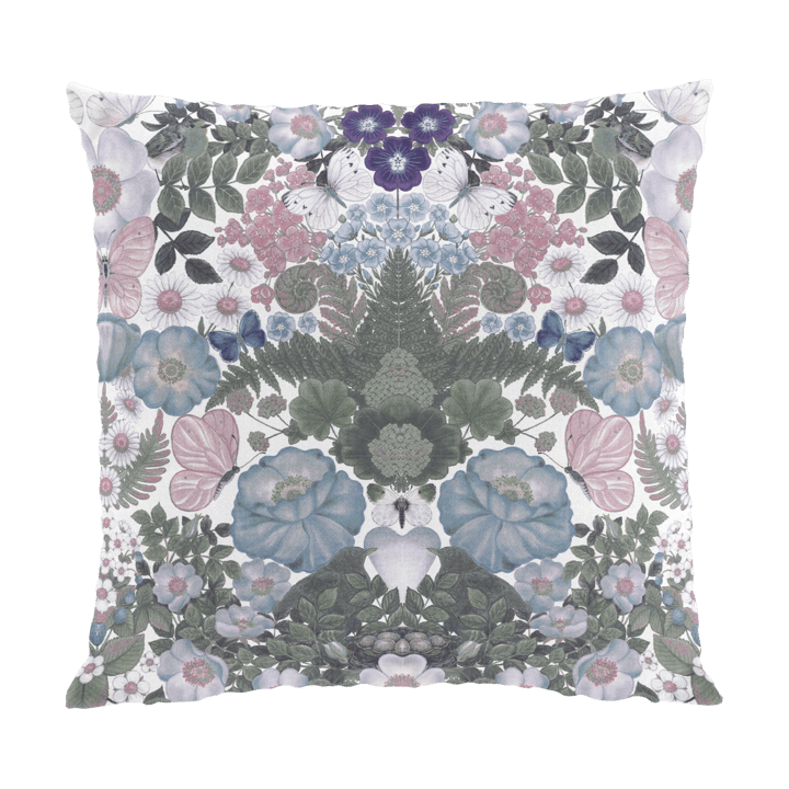 Fjärilsblomst pudebetræk 47x47 cm - Turkis - Arvidssons Textil